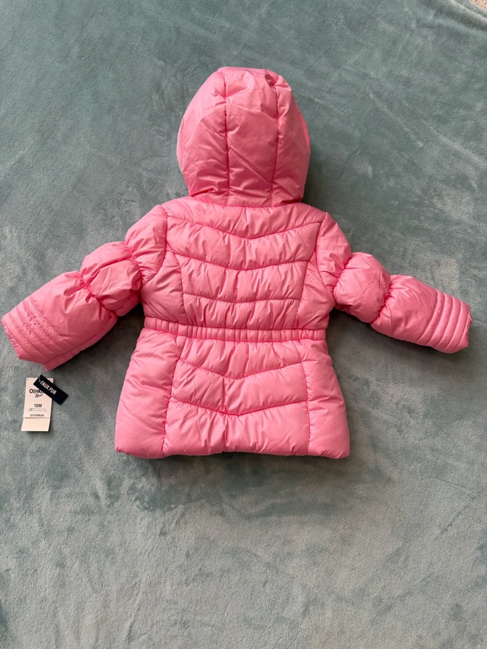NWT OshKosh B'gosh Light Pink Fleece-Lined Jacket